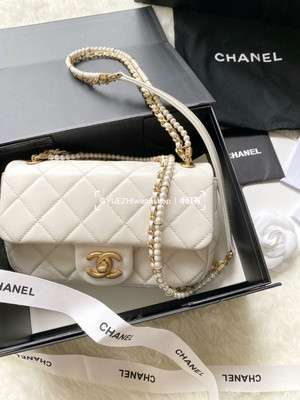 Chanel香奈儿2020秋冬最新款珍珠链条cf包包
