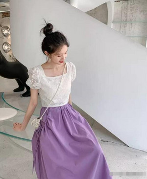 香芋紫半身裙
