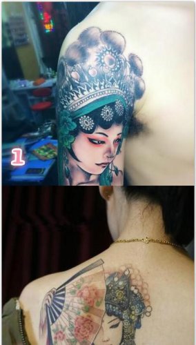 国内传统纹身元素——花旦纹身图案大全